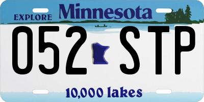 MN license plate 052STP