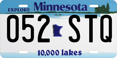 MN license plate 052STQ