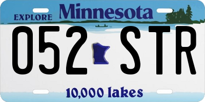 MN license plate 052STR