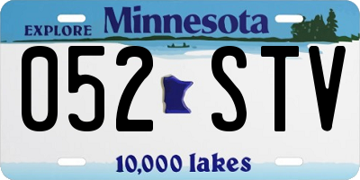 MN license plate 052STV