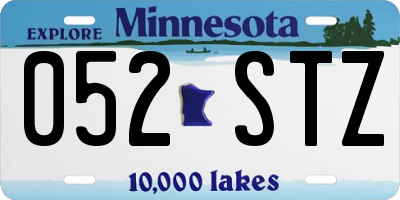 MN license plate 052STZ
