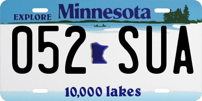 MN license plate 052SUA