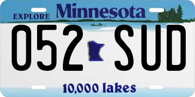 MN license plate 052SUD