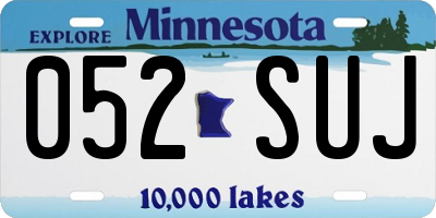 MN license plate 052SUJ