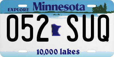 MN license plate 052SUQ