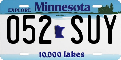 MN license plate 052SUY