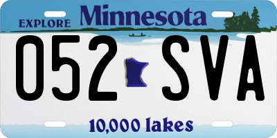 MN license plate 052SVA