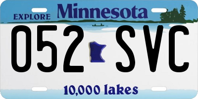 MN license plate 052SVC