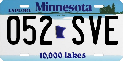 MN license plate 052SVE