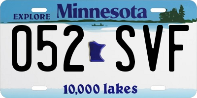 MN license plate 052SVF