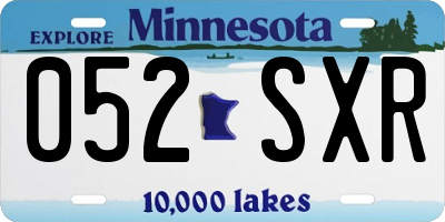 MN license plate 052SXR