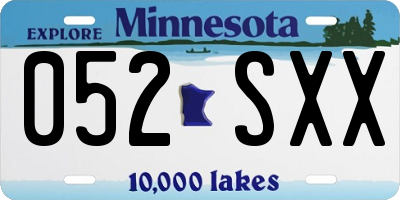 MN license plate 052SXX
