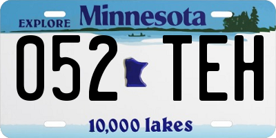 MN license plate 052TEH