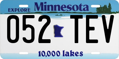 MN license plate 052TEV