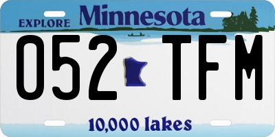 MN license plate 052TFM
