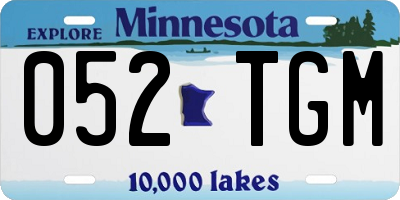 MN license plate 052TGM