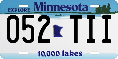 MN license plate 052TII