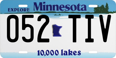 MN license plate 052TIV