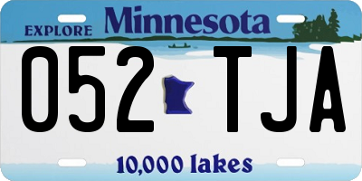 MN license plate 052TJA