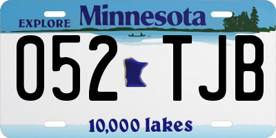 MN license plate 052TJB