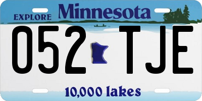 MN license plate 052TJE
