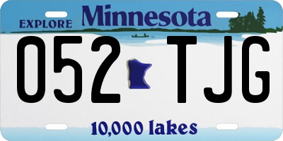 MN license plate 052TJG