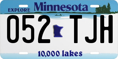 MN license plate 052TJH
