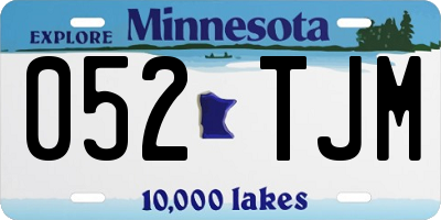 MN license plate 052TJM
