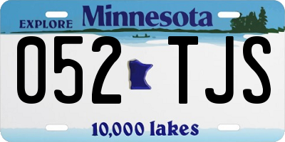 MN license plate 052TJS