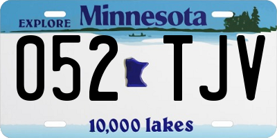 MN license plate 052TJV