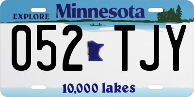 MN license plate 052TJY