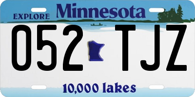 MN license plate 052TJZ