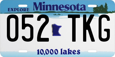 MN license plate 052TKG