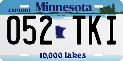 MN license plate 052TKI