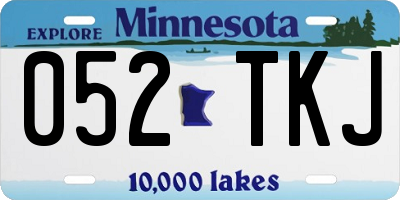 MN license plate 052TKJ
