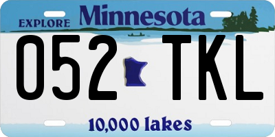 MN license plate 052TKL