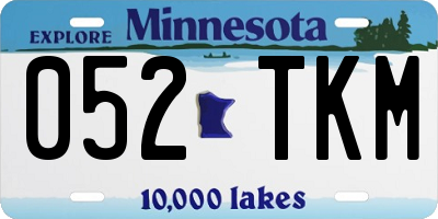 MN license plate 052TKM