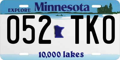 MN license plate 052TKO