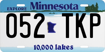 MN license plate 052TKP