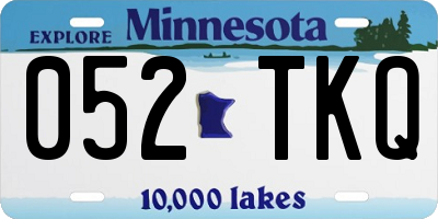 MN license plate 052TKQ