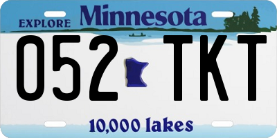 MN license plate 052TKT