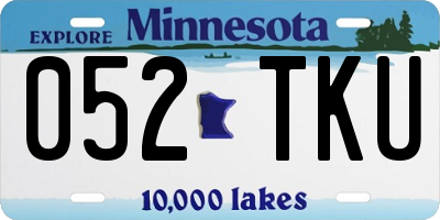 MN license plate 052TKU