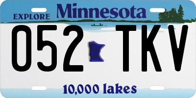 MN license plate 052TKV