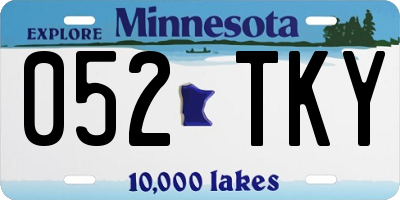 MN license plate 052TKY