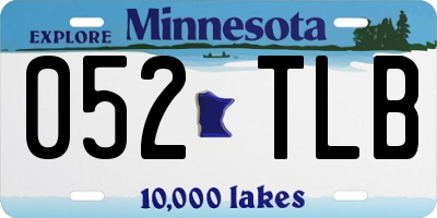 MN license plate 052TLB