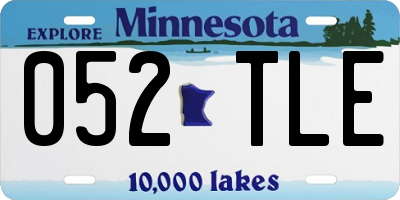 MN license plate 052TLE