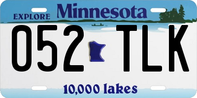 MN license plate 052TLK