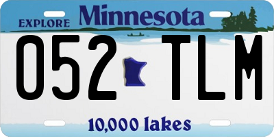 MN license plate 052TLM