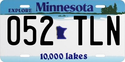 MN license plate 052TLN