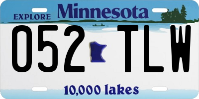 MN license plate 052TLW